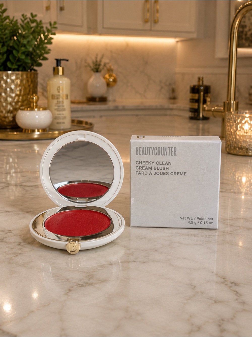 BEAUTYCOUNTER Cheeky Clean Cream Blush Goji 4.5g Dewy Clean Beauty NIB